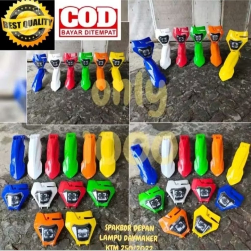 BODY SET TRAIL KTM 250 2022 2 ITEM LAMPU DEPAN 12LED KTM250 SPAKBOR DEPAN KTM 250 2022 SPAREPART TRA