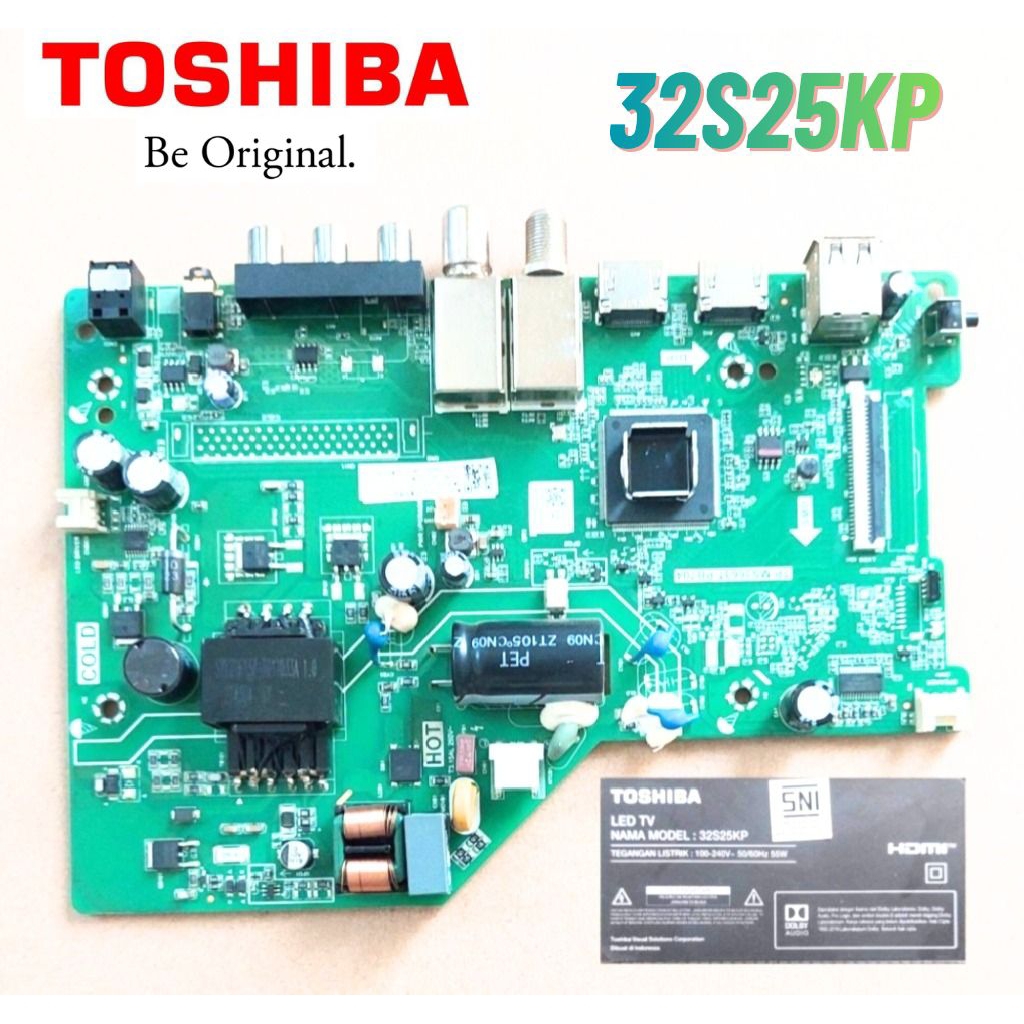 MB TV TOSHIBA 32S25KP/MAINBOARD TV LED TOSHIBA 32S25KP ORIGINAL