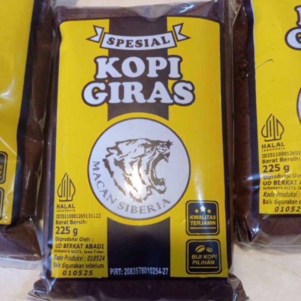 Kopi macan siberia kemasan 225gr