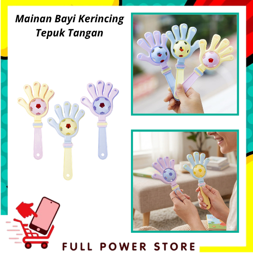 FPS Mainan Bayi Kerincing Tepuk Tangan Hand Clapper Mainan Lonceng Anak Rattle Handbell Clapping Toy