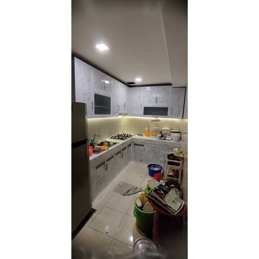 KITCHEN SET ALUMUNIUM PUTIH CUSTOm