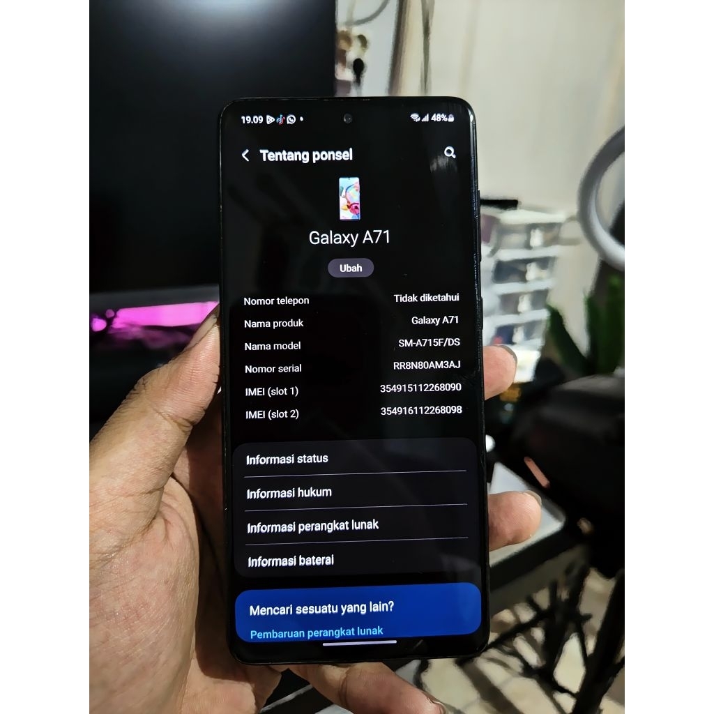 Samsung A71 8/128 gb SEIN Batangan