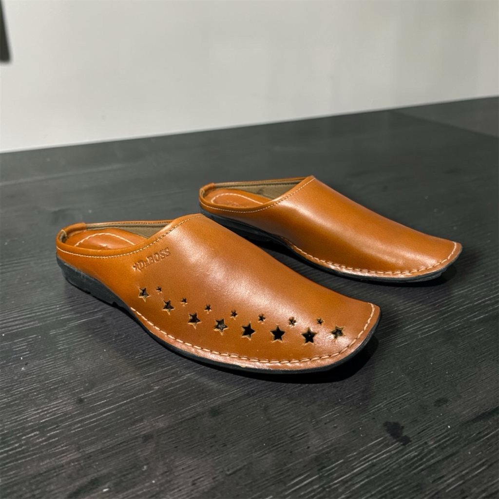 sandal sepatu slop kulit asli - sepatu pesta Nawies leather 100% ORIGINAL LEATHER