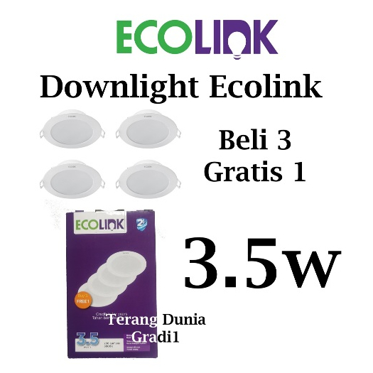 Downlight Ecolink 3.5w Ecolink 3.5w Donled LED Ecolink 3.5w Paket Downlight Paketan Ecolink 3.5w Dow