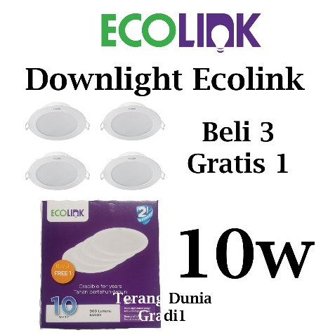 Downlight Ecolink 10w Ecolink 10w Donled LED Ecolink 10w Paket Downlight Paketan Ecolink 10w Downlig