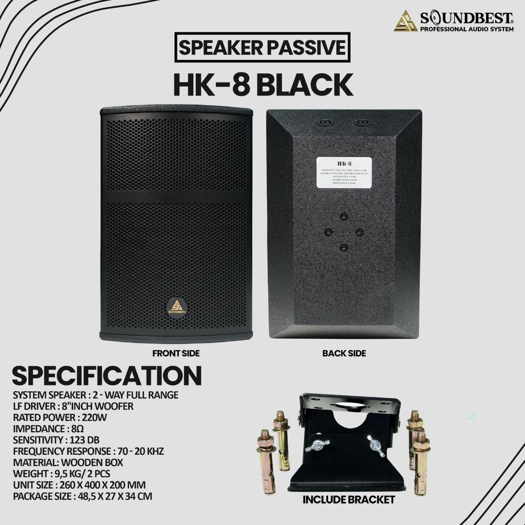 Speaker Pasif Soundbest 8 inch HK 8 / HK8 - Original