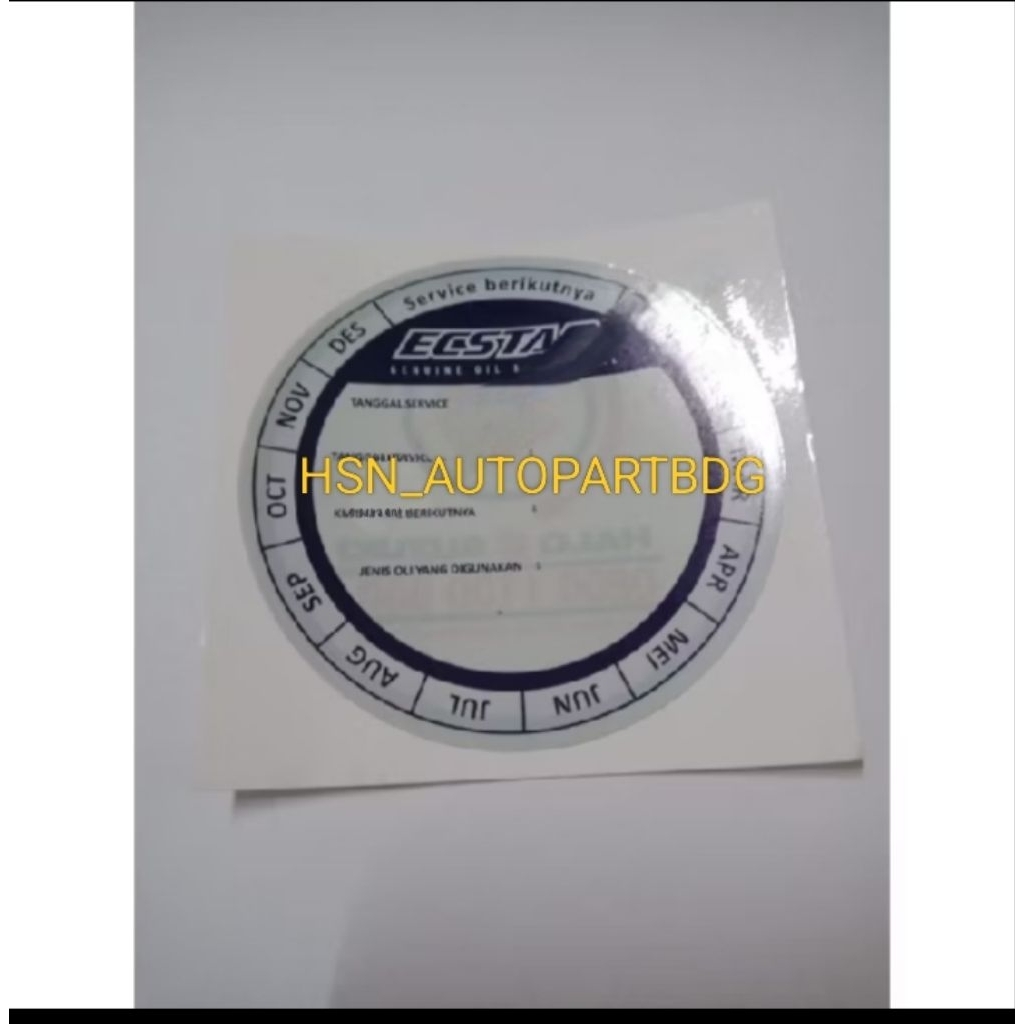 sticker oli stiker oli ecstar