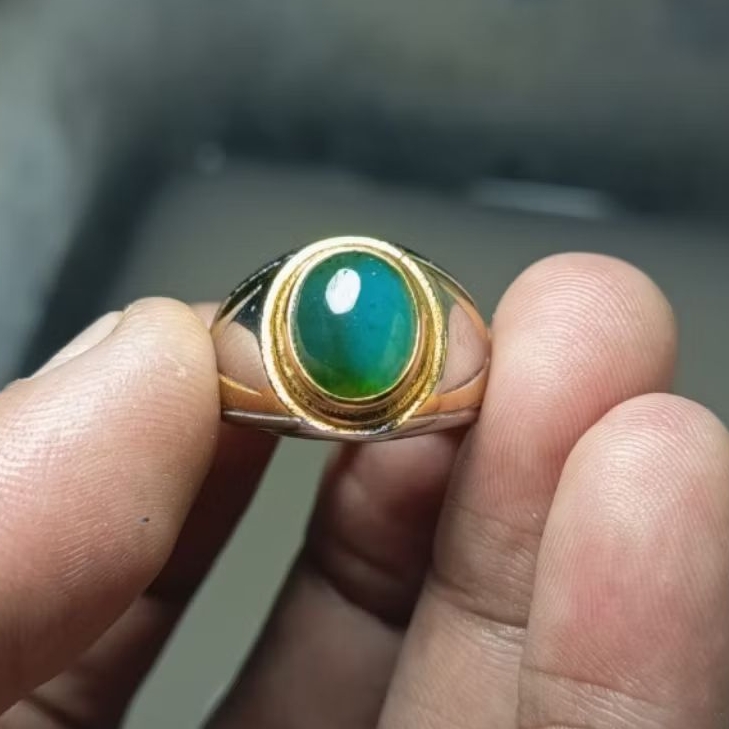 cincin batu akik natural BACAN DOKO majiko kristal original sz 8