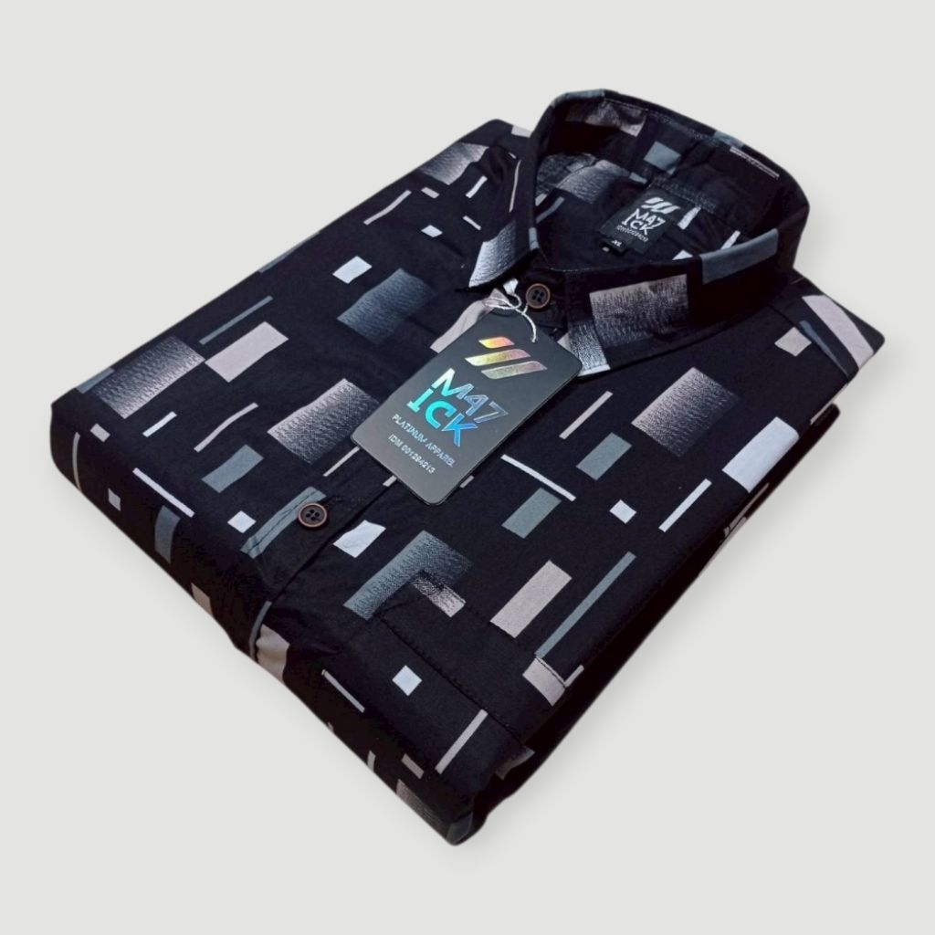 kemeja Printing Pria Lengan Pendek Kemeja Distro Kemeja Casual hem import pria lengan pendek