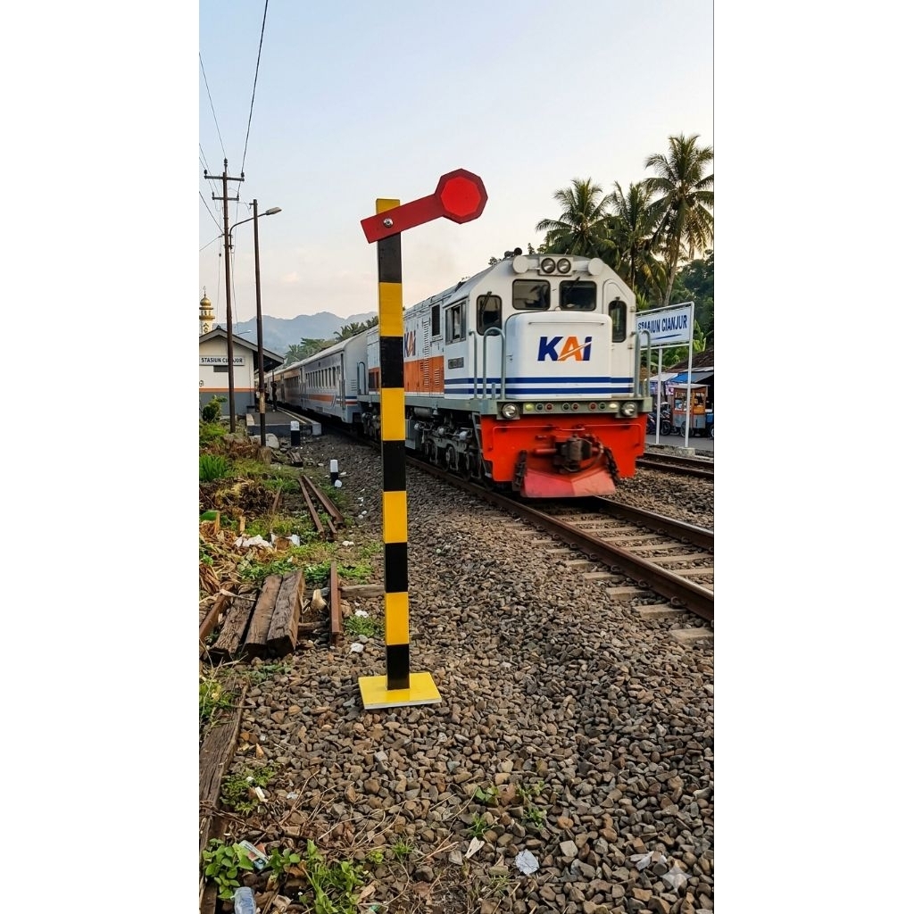lampu sinyal / signal mekanik kereta api miniatur murah