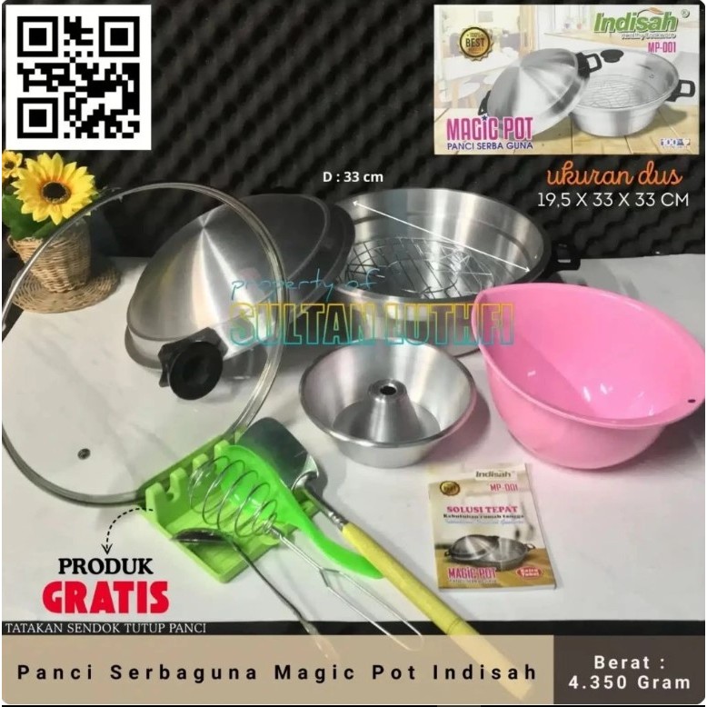 magic pot indisah panci serbaguna 33,5 cm