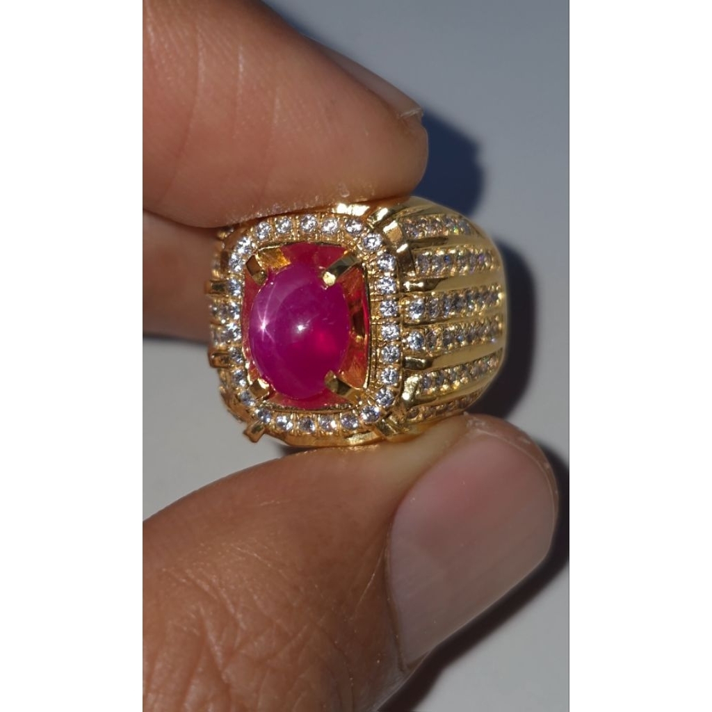 Natural Ruby Star Burma 3,68 ct memo WGL lab purplis red kristal top colour ada kresnadana dan blue 