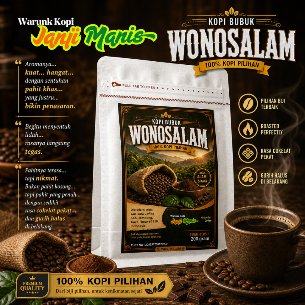 Kopi Wonosalam - Warunk Kopi Janji Manis - Gaskara Coffee