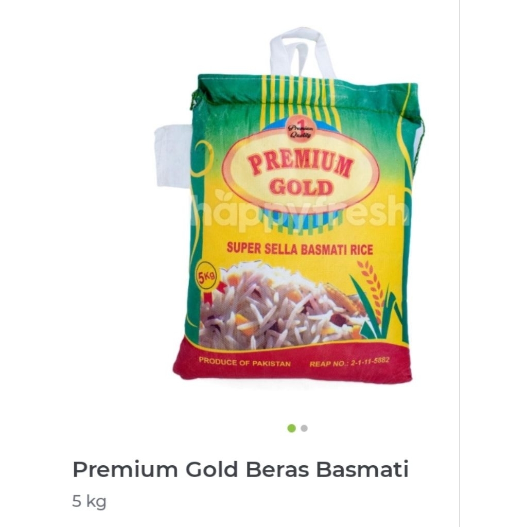 Beras premium gold basmati 5kg