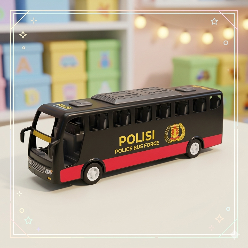 Mainan Bus Polisi Anak Polisi Bus Patroli Mobil Polisi Mainan Anak Edukasi