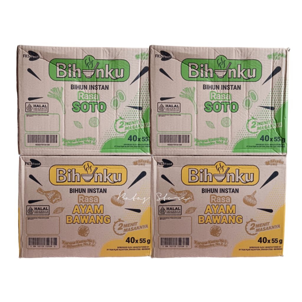 Bihunku Bihun Instan Rasa Soto / Ayam Bawang | 1 Dus isi 40 Pcs Murah
