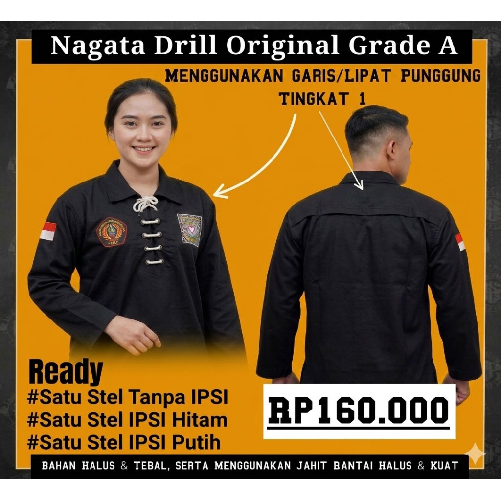 Psht - Sakral Warga PSHT Nagata Drill Grade A Original-Halus&Tebal