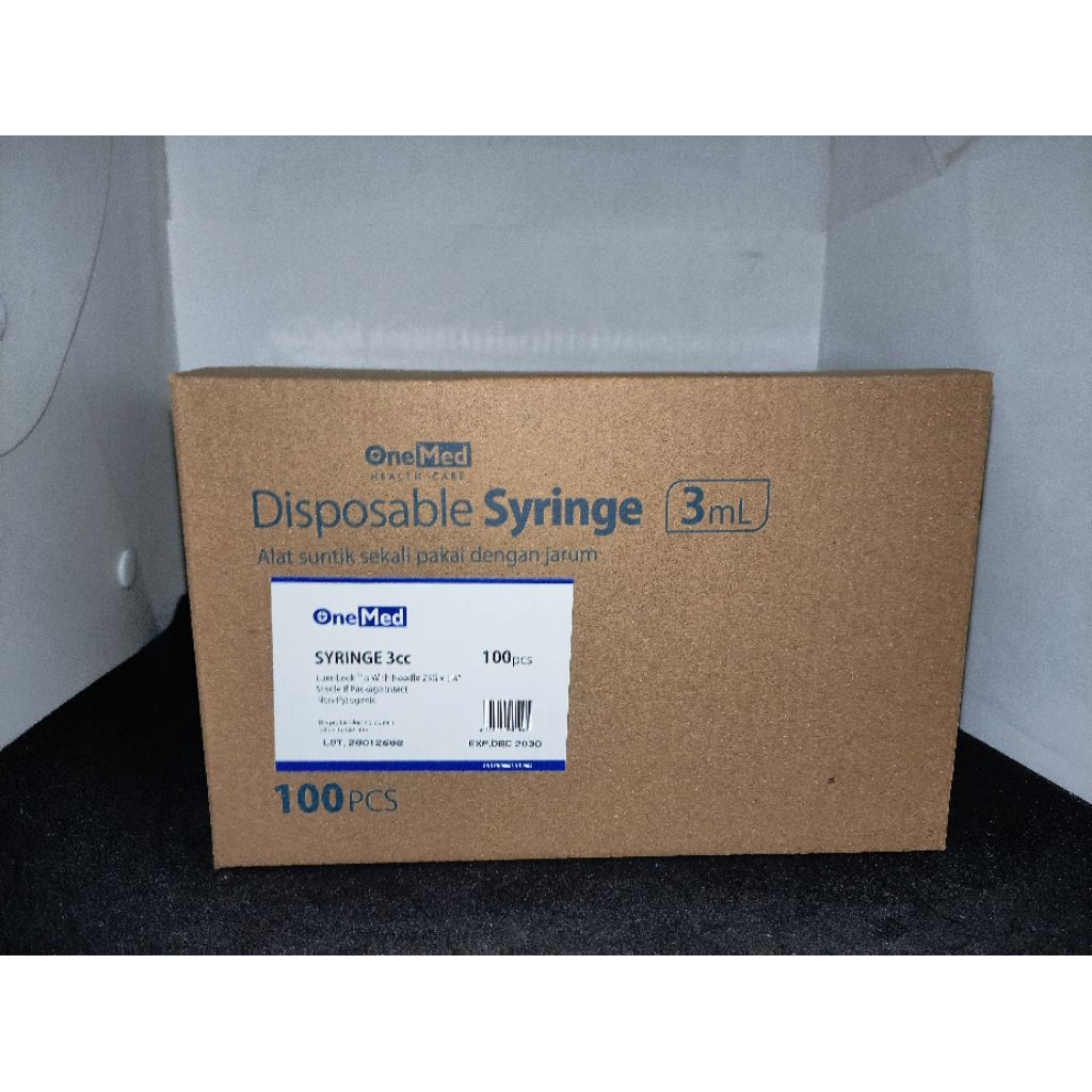 Spuit Syringe (PER BOX) 1cc, 3cc, 5cc, 10cc Onemed
