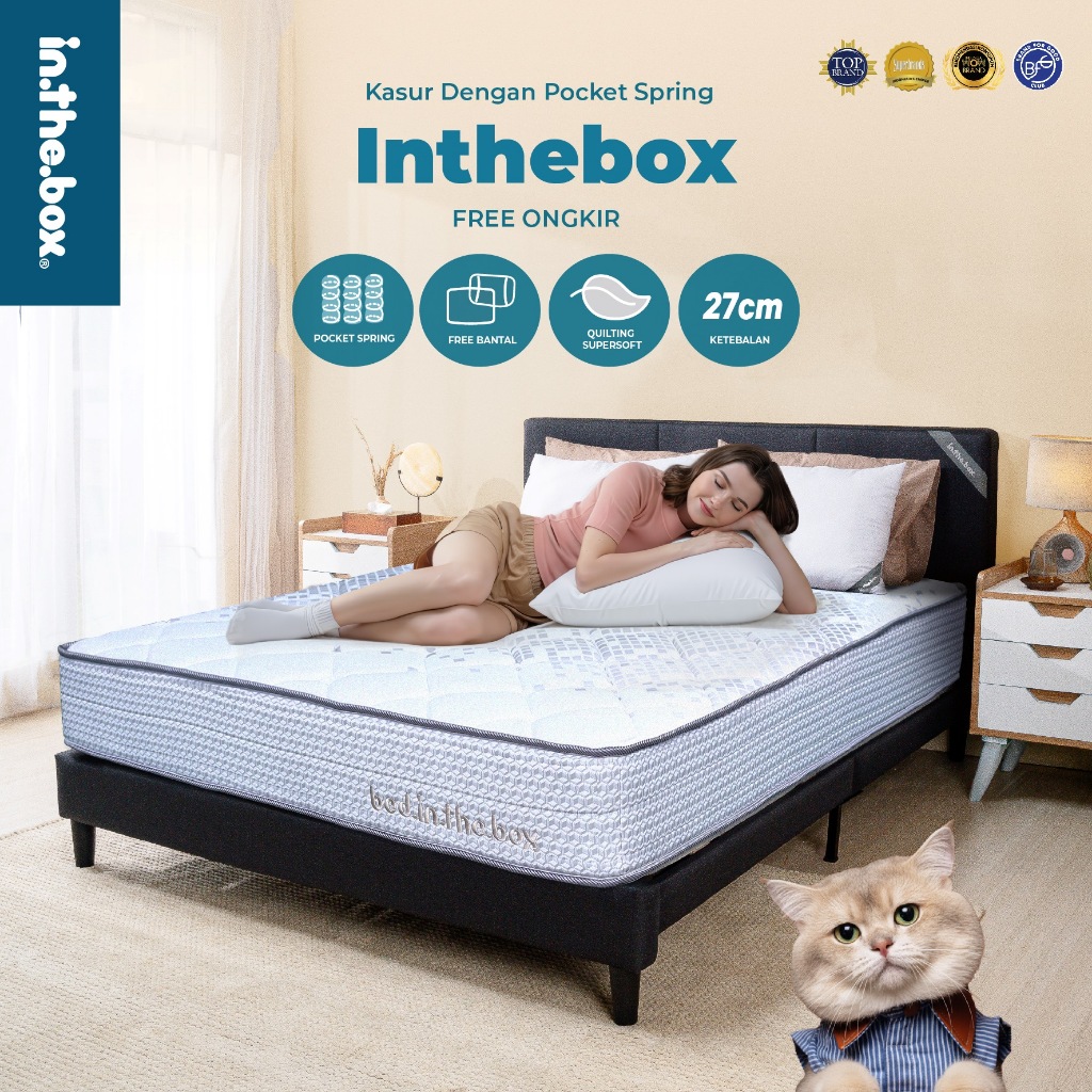 INTHEBOX Mattress - Kasur Spring bed - FREE Bantal