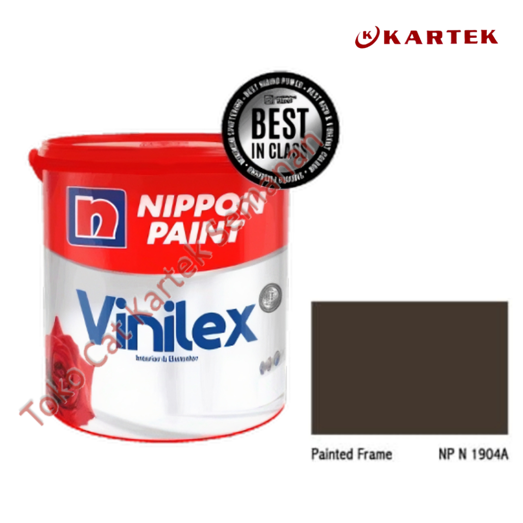 Nippon Paint Vinilex PAINTED FRAME NP N 1904A Cat Tembok Interior Eksterior Coklat Tua 1kg 5kg