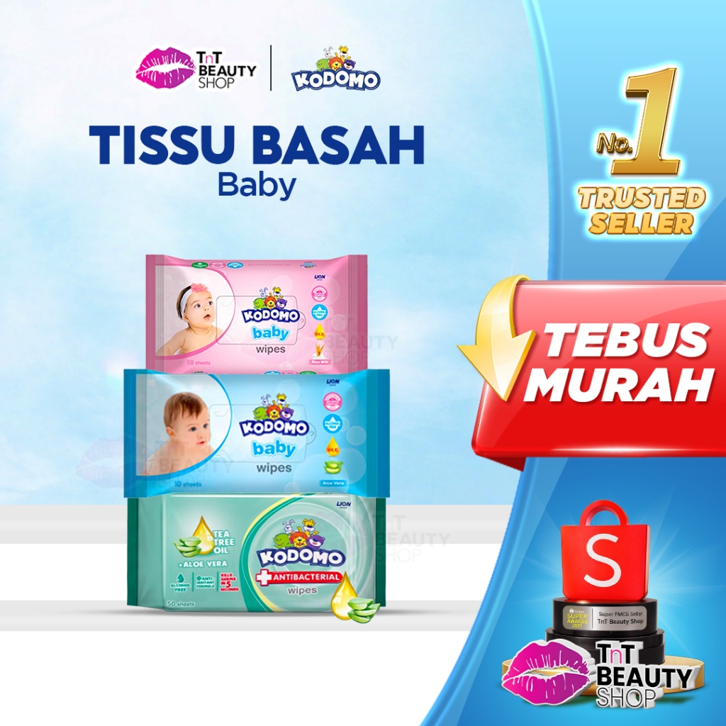 KODOMO BABY WIPES 50 SHEET SERIES  | TnT Beauty Shop