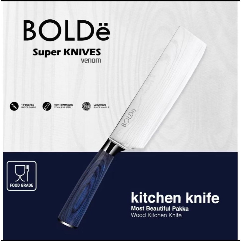 BOLDE - Super Kvives Venom Kitchen Knife / Pisau Daging & Buah / Pisau Serbaguna