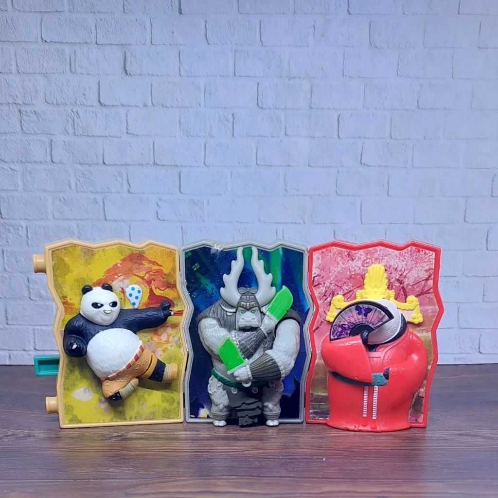 Set 3pcs Figure Kungfu Panda po kai mei mei McD, Happy Meal preloved