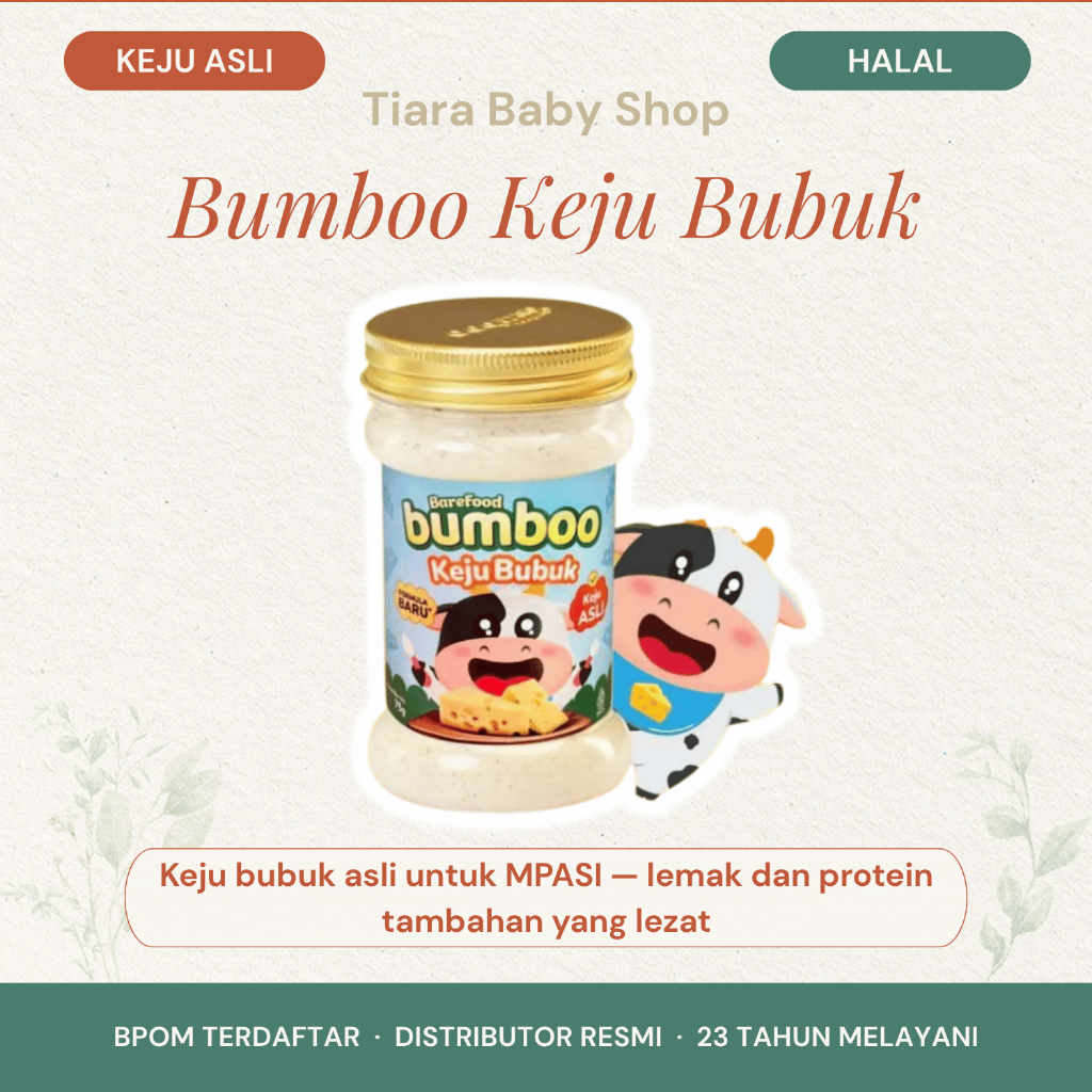 BUMBOO Keju Bubuk Asli MPASI Bayi - Sumber Lemak Protein Keju Anak Halal BPOM