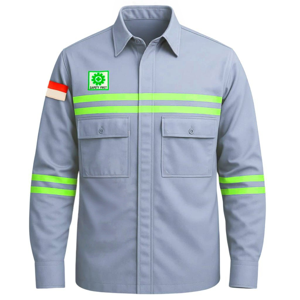 KEMEJA SAFETY TANGAN PANJANG | KEMEJA PDL | KEMEJA SERAGAM PROYEK