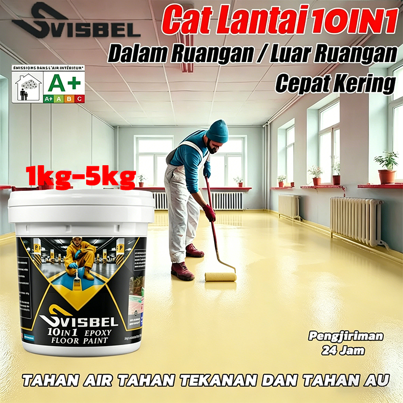 10-dalam-1 Cat Epoxy Lantai Cepat Kering 6 Jam Untuk Rumah Garasi Lantai Semen Keramik