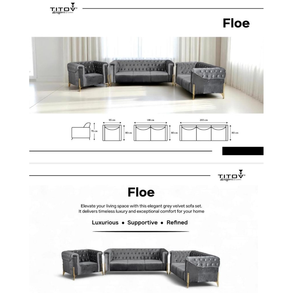 TITOV Type Floe 321 Seater - Sofa Medan Minimalis - Titov 321