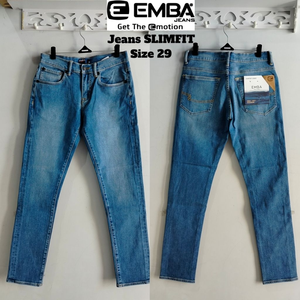 CELANA EMBA CELANA PANJANG PRIA JEANS & KATUN EMBA ORI SIZE 29