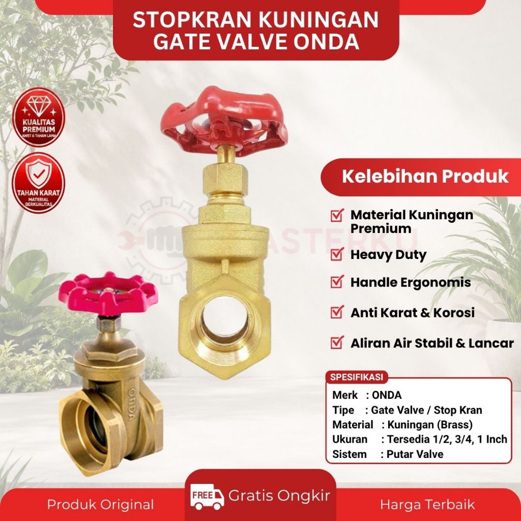 Stop Kran Kuningan Onda / Kran Stop Valve / Kran Pengontrol