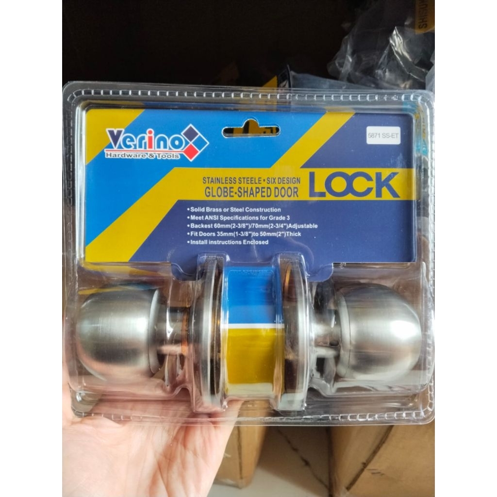 Kunci Bulat Pintu Kamar Mandi VERINO / Handle Pintu Gagang Pintu Kamar Mandi Kamar Tidur
