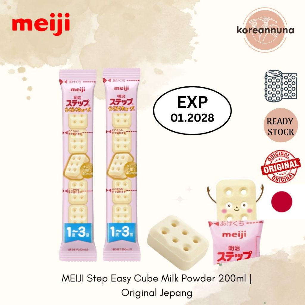 MEIJI Step Easy Cube Milk Powder 200ml | Original Jepang