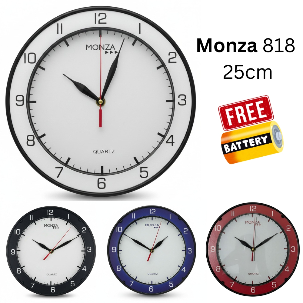 Jam Dinding ONTIME 134 Series Bulat Minimalis Diameter Sedang 26cm Mesin Quartz