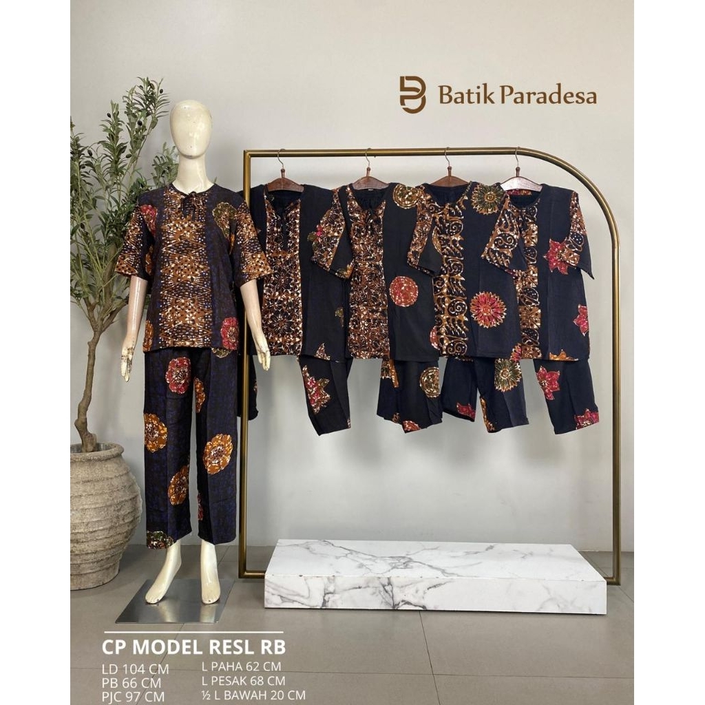 Daster Batik Pekalongan Daster Busui Setelan Celana Panjang Model Resleting All Size Batik Paradesa 