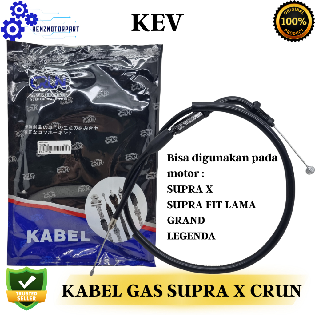 KABEL GAS TALI GAS KABEL TALI GAS SUPRA X / SUPRA FIT LAMA / GRAND / LEGENDA ( KEV ) CRUN