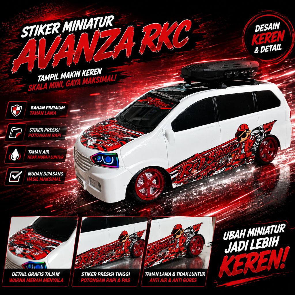 stiker miniatur Avanza RKC