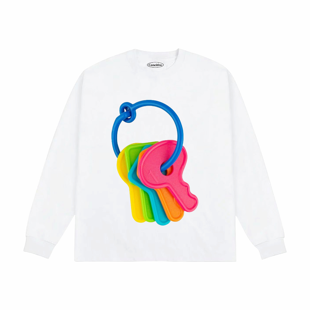 TS-Cencititve Key Colour Longsleeve White
