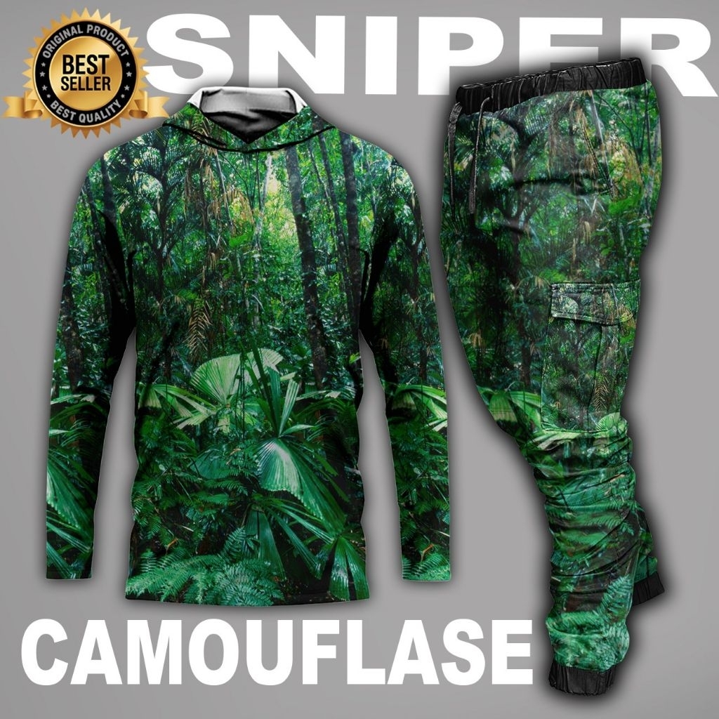 setelan baju camo/setelan pakaian berburu/set baju hunting/set baju berburu