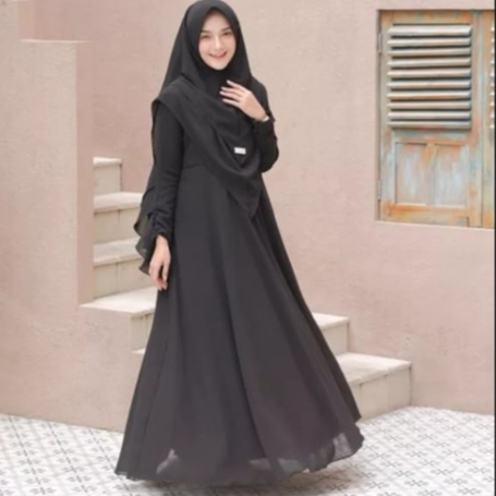 salsabila_cloting High Quality Gamis jumbo polos Mayra Syarii Terkini Seragam Pengajian