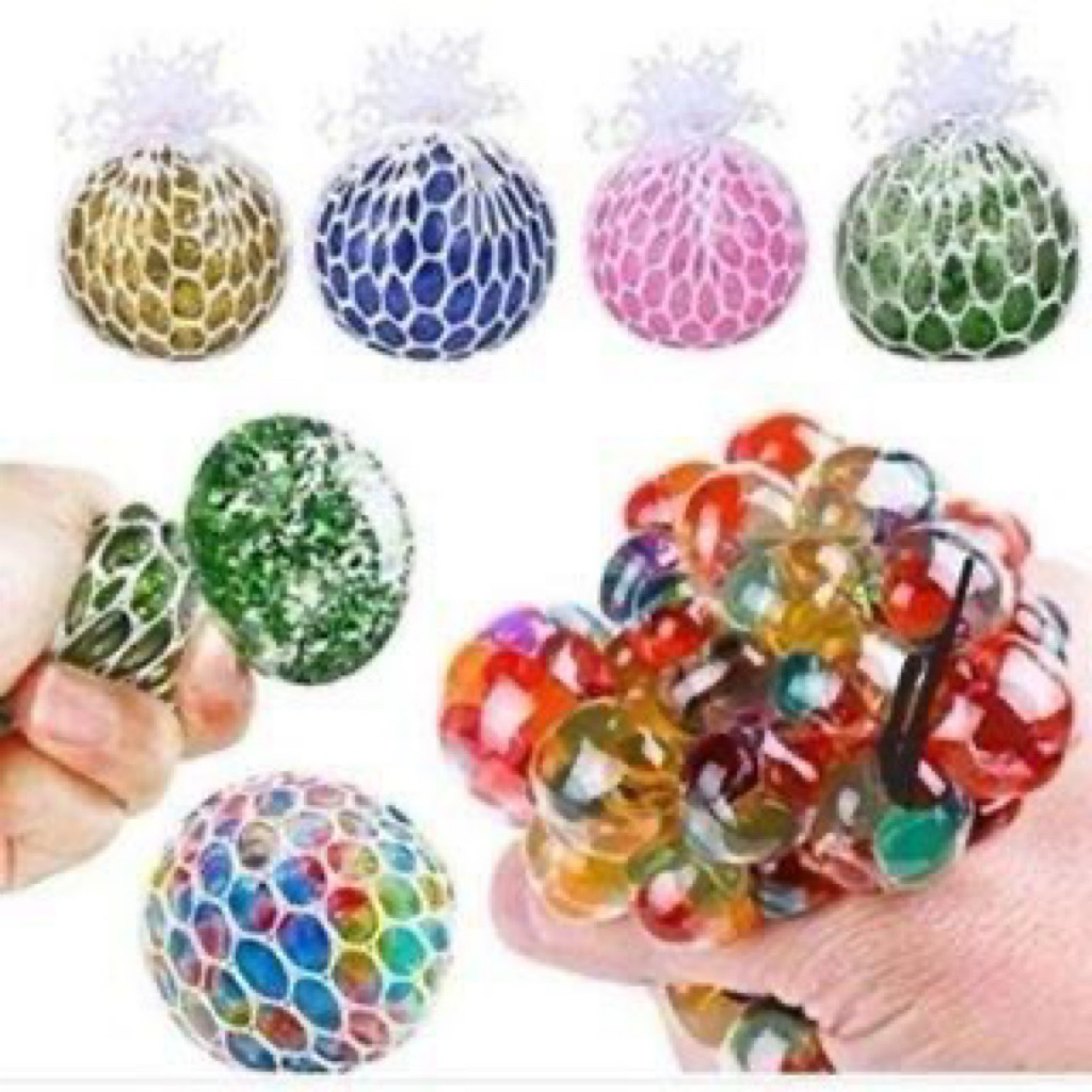 Squishy Mash Ball/Smash Ball Bola Anggur Pencet Anti Stres Jaring Squish Ball termurah