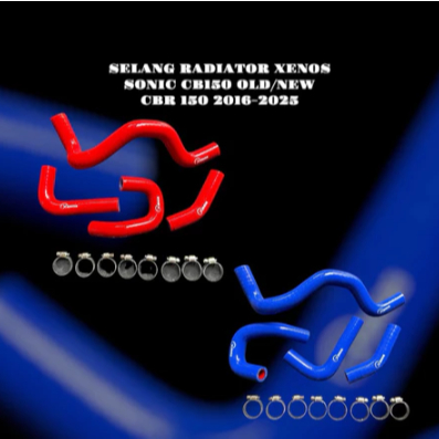 Selang Radiator Sonic CB 150 Xenos Anti Panas & Bocor Merah Biru Kompatibel CBR 150 2016-2025 - Engi