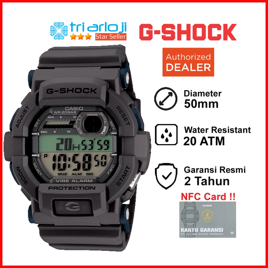 Casio G-SHOCK GD-350-8DR Jam Tangan Pria Digital GSHOCK GD-350-8 GD350 GD 350 8DR
