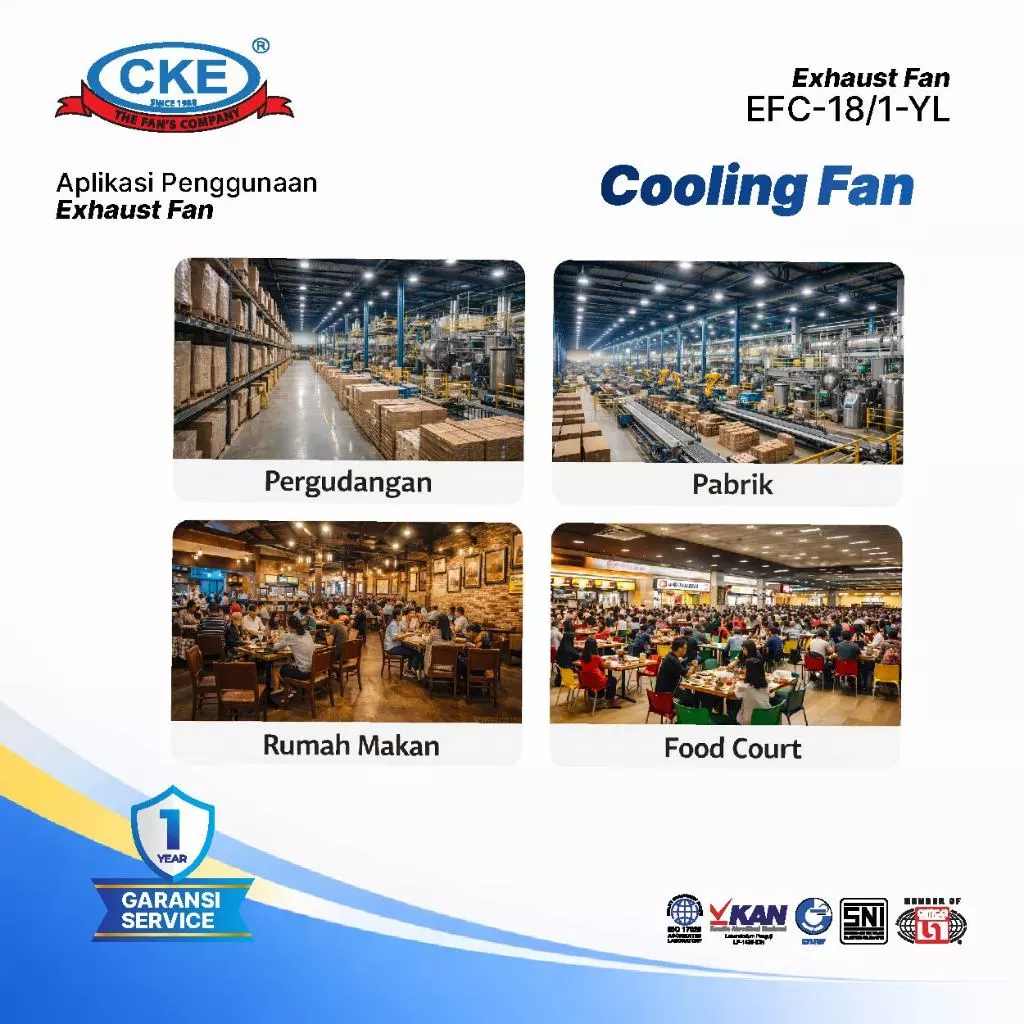 CKE Exhaust Fan Cooling Fan 18 Inch Exhaust Dinding Eksos Dinding Blower Gedung