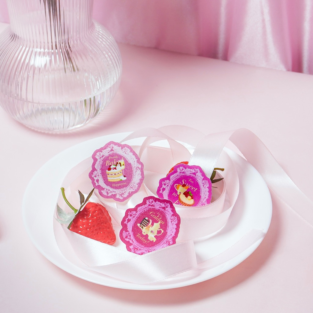 Lady & Furs Cute Aesthetic Sticker Set | Miruku, Karameru, Shinamon Breakfast Series | Korean Style 