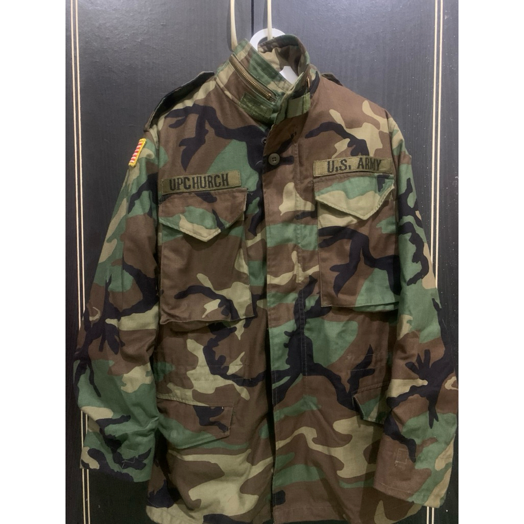 Jaket M65 woodland camo size XS regular