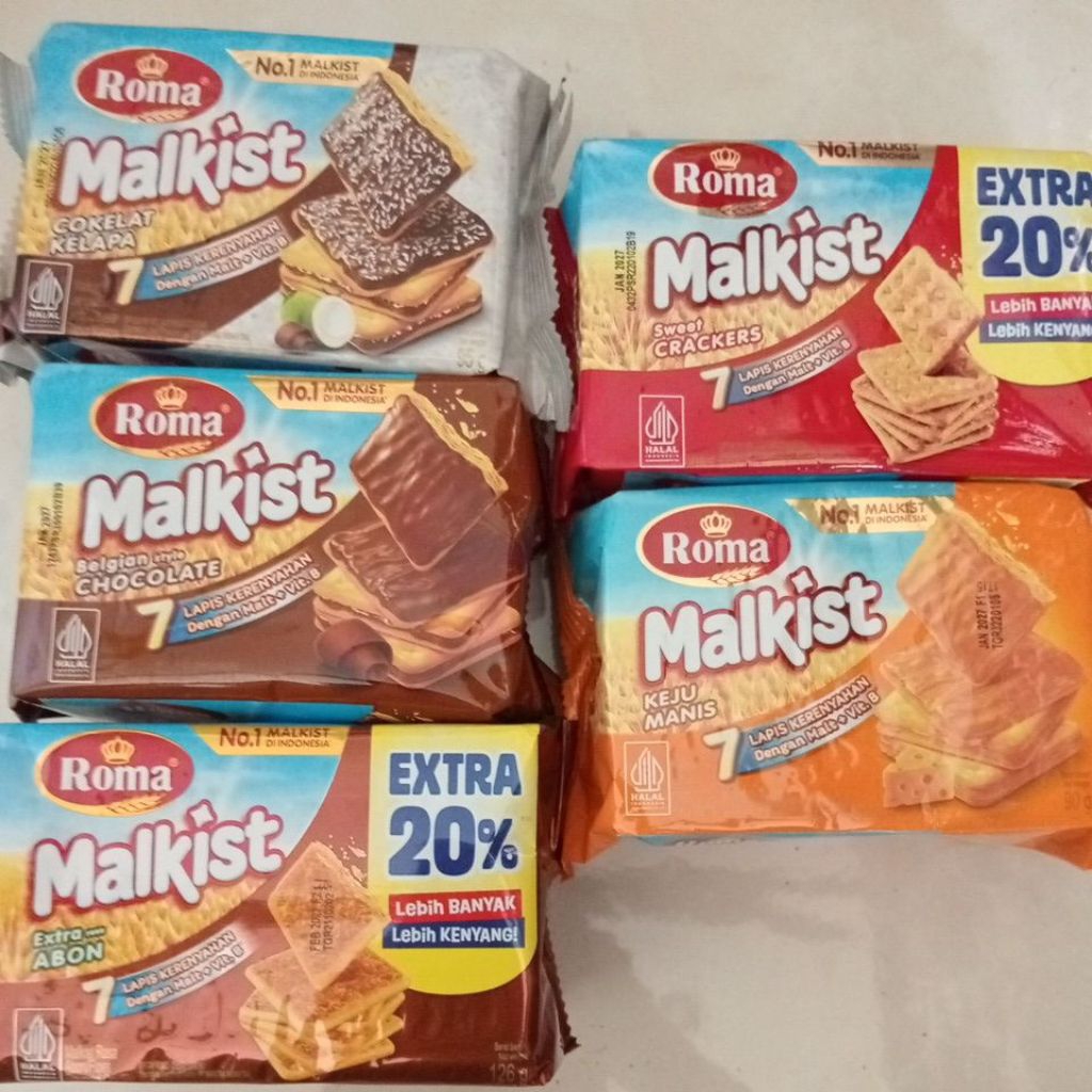 ROMA MALKIST/ROMA KELAPA/ROMA DURIAN/ROMA MALKIST RENCENG/SERENA/NISSIN CRACKERS/