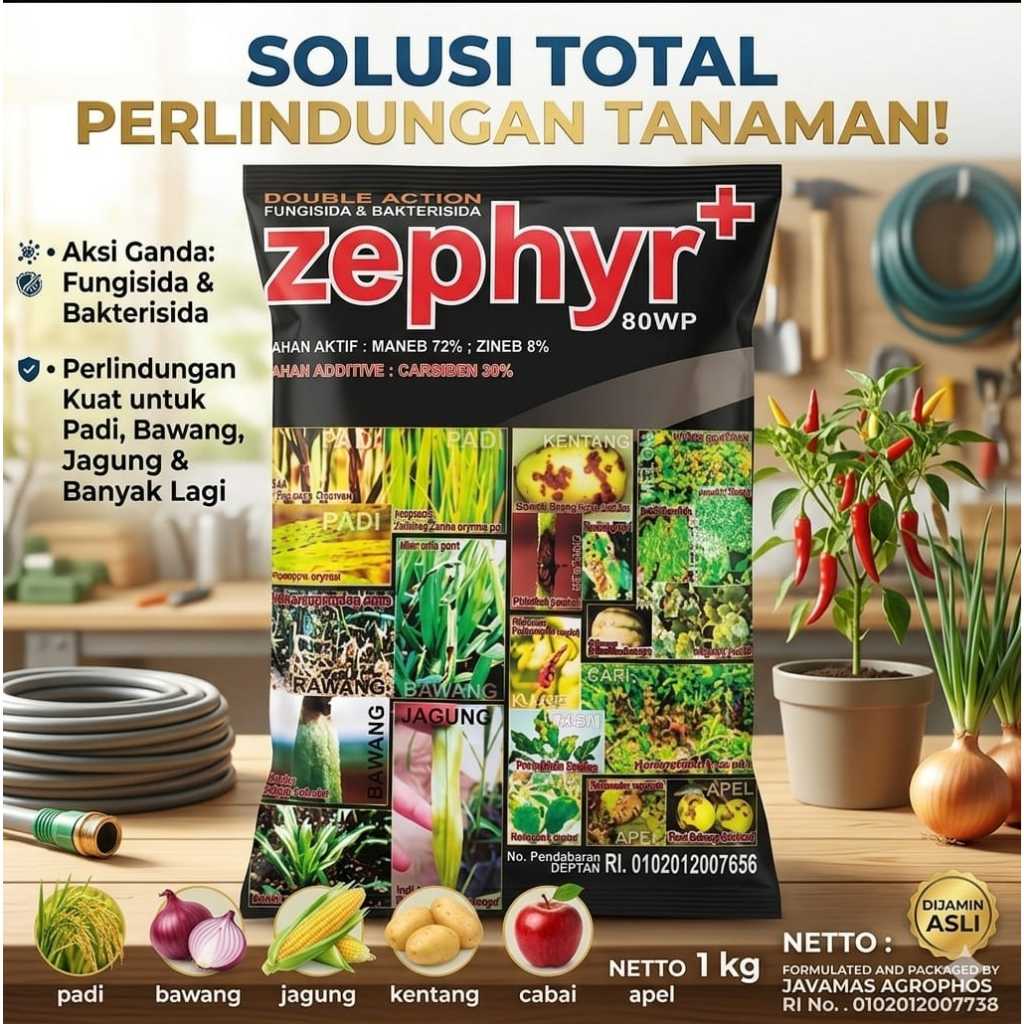 ZEPHYR 80WP 1KG fungisida dan bakterisida zepir zhepyr